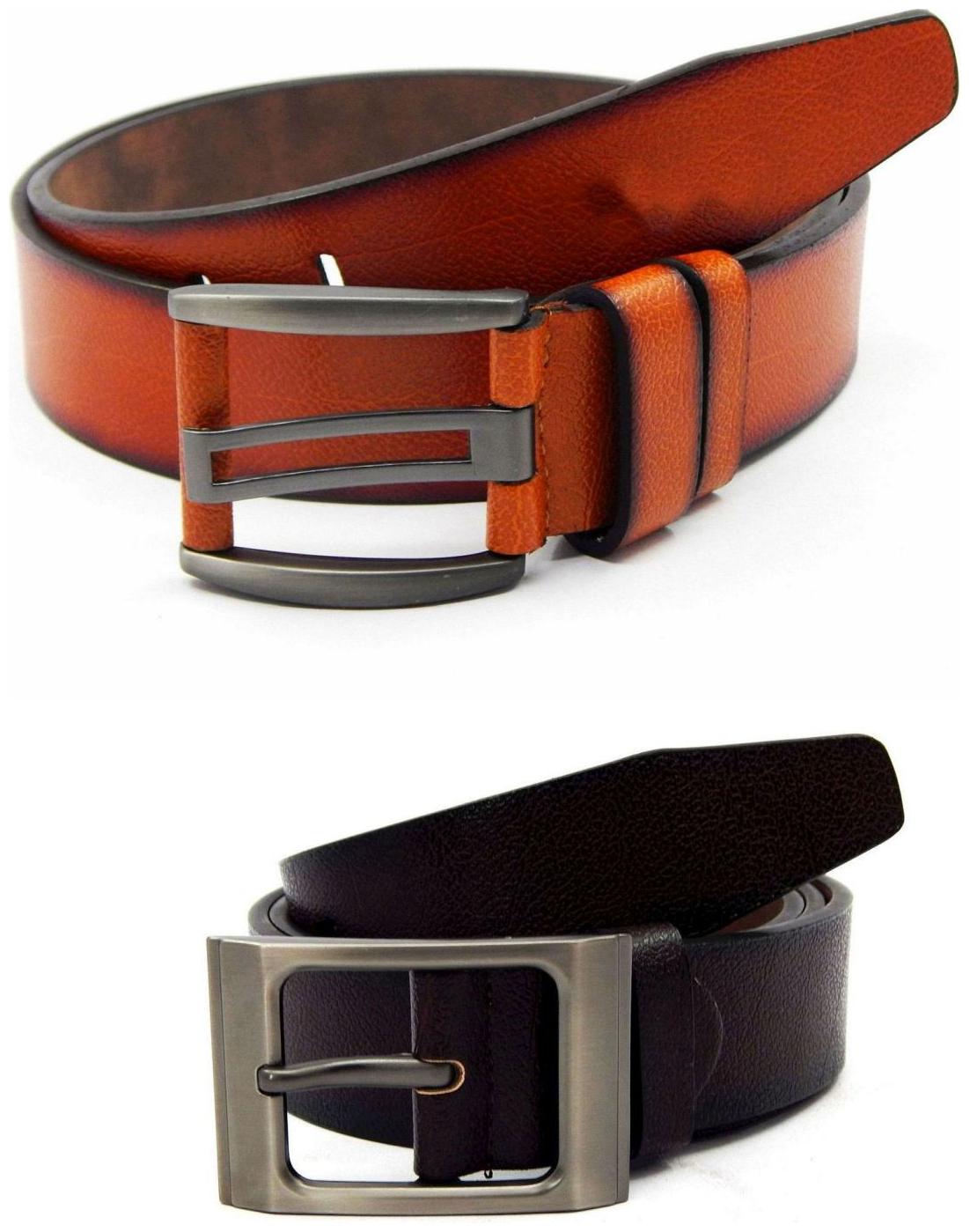

Els Tan Brown Synthetic Leather Belt For Men