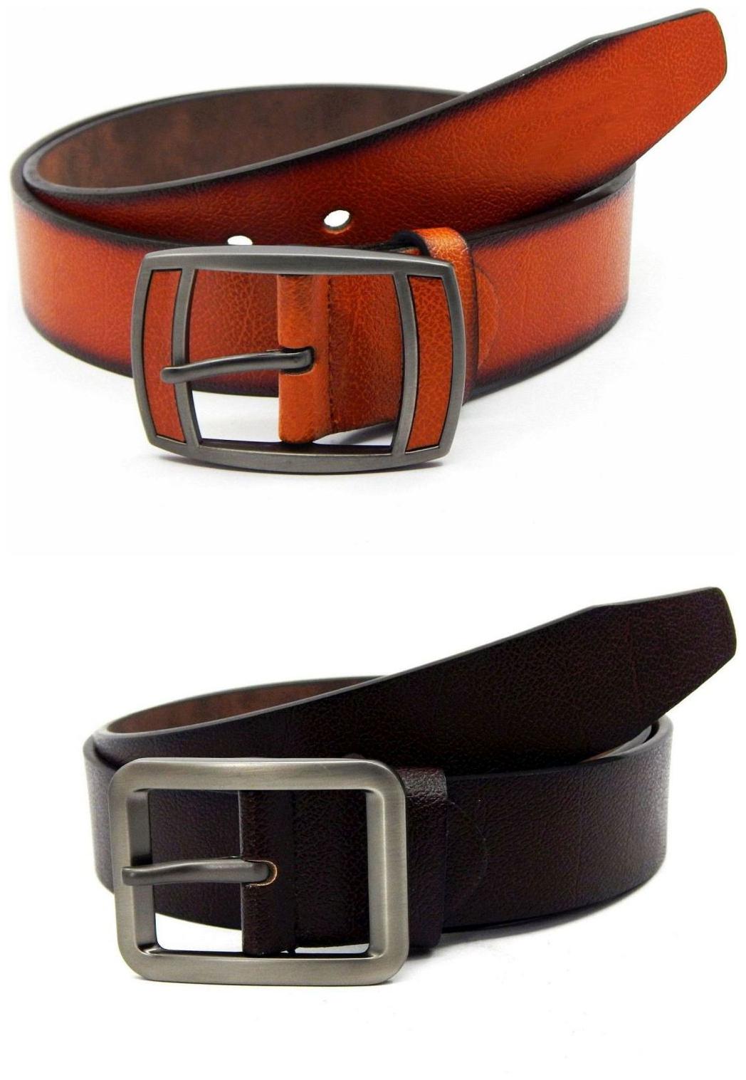 

Els Tan Brown Synthetic Leather Belts For Men