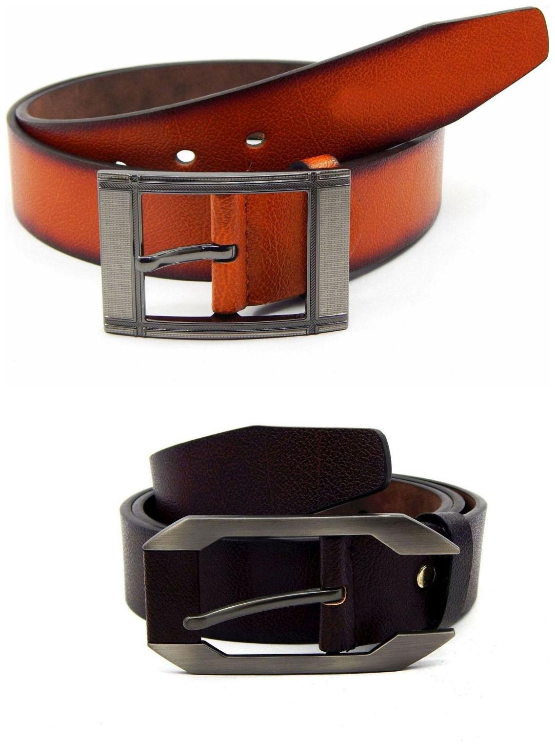 

Els Tan Brown Synthetic Leather Belts For Men