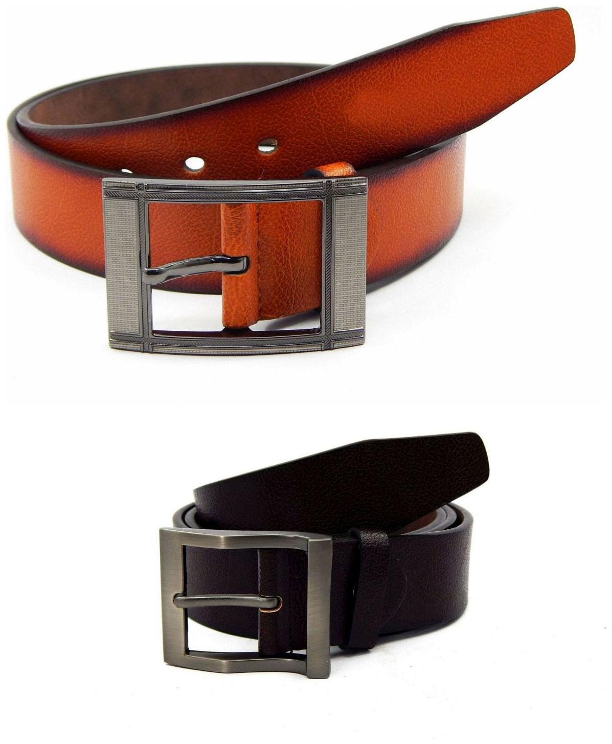 

Els Tan Brown Synthetic Leather Belts For Men
