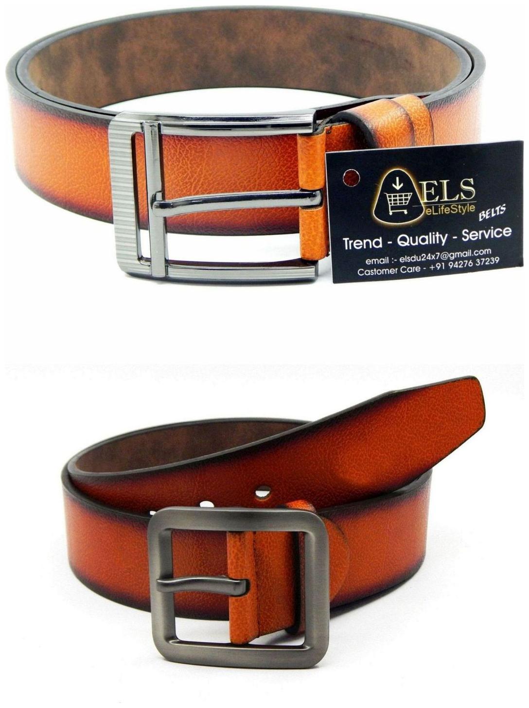 

Els Tan Synthetic Leather Belts For Men