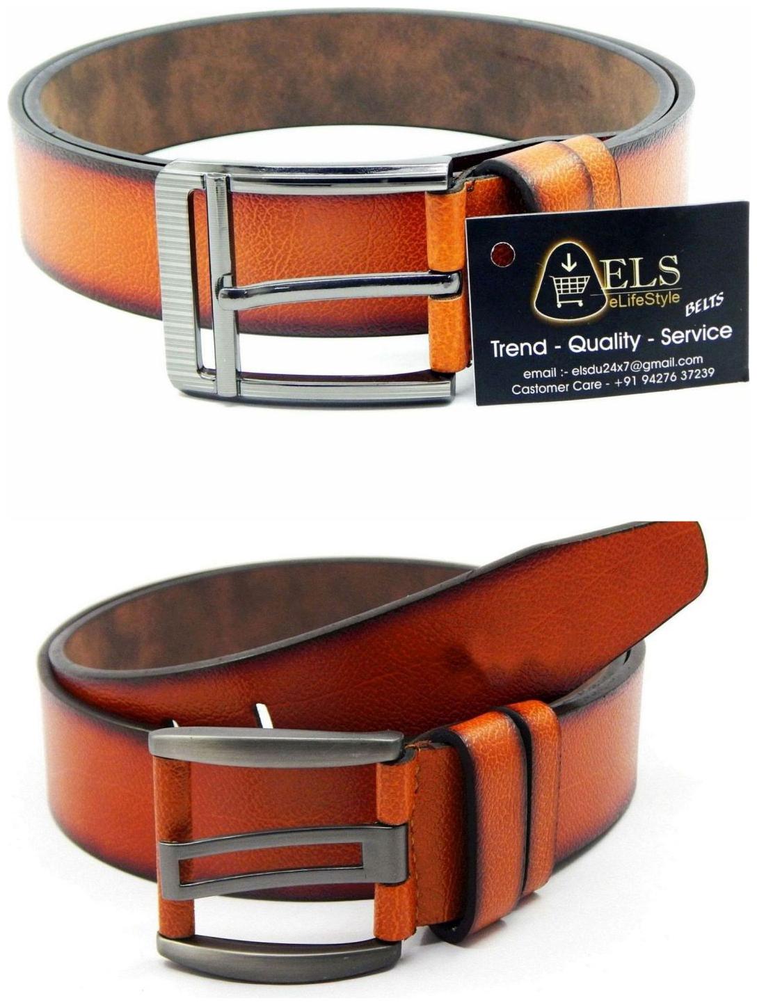 

Els Tan Synthetic Leather Belts For Men