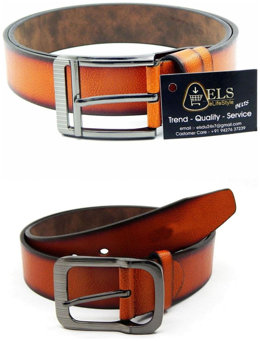 

Els Tan Synthetic Leather Belts For Men