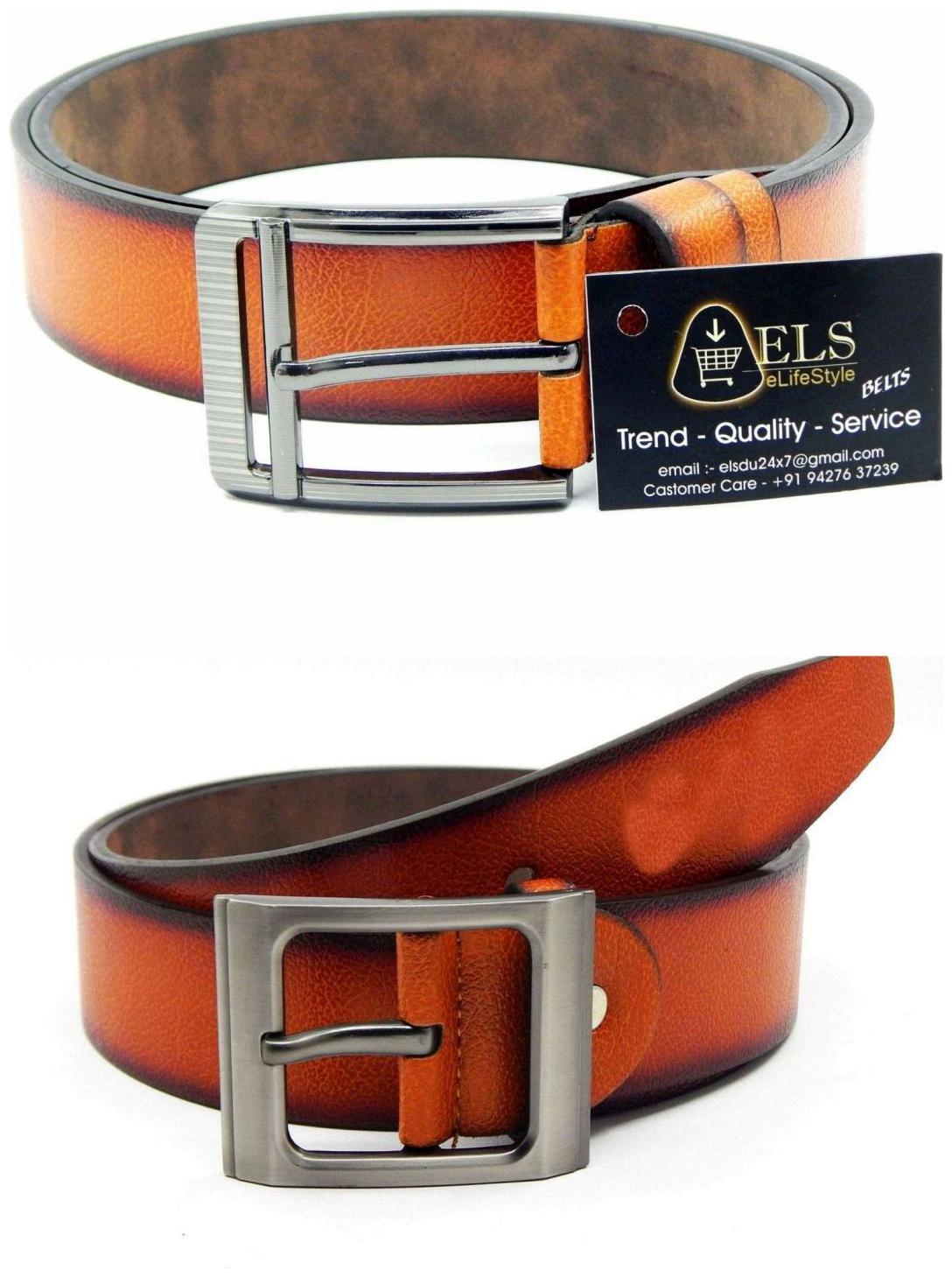 

Els Tan Synthetic Leather Belts For Men