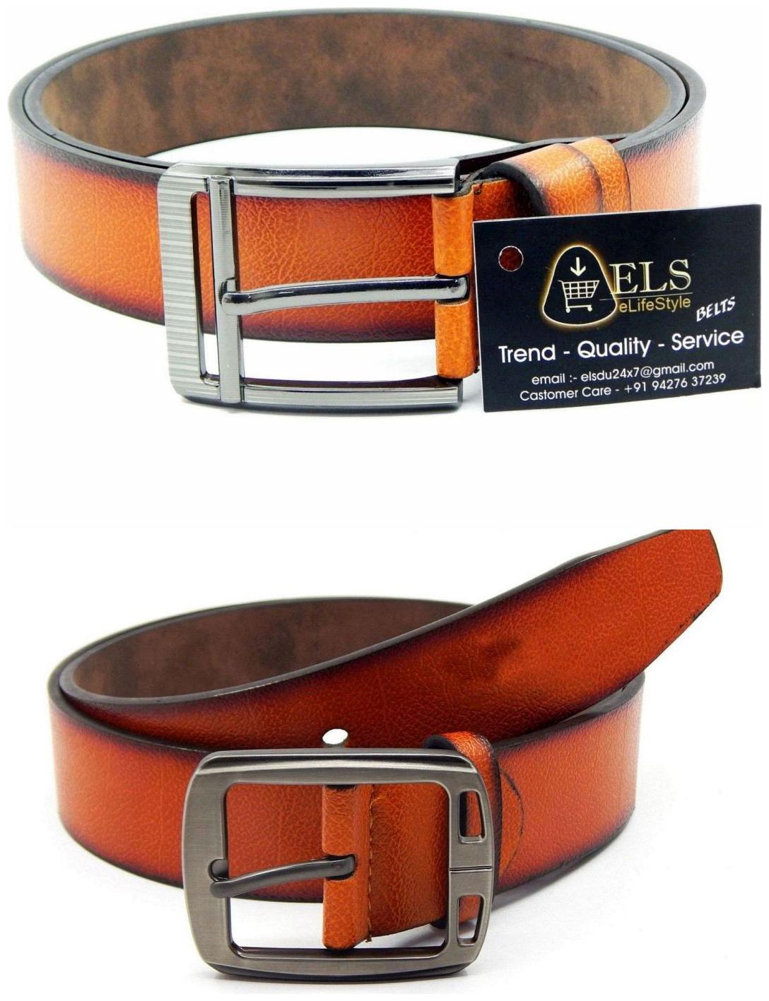 

Els Tan Synthetic Leather Belts For Men