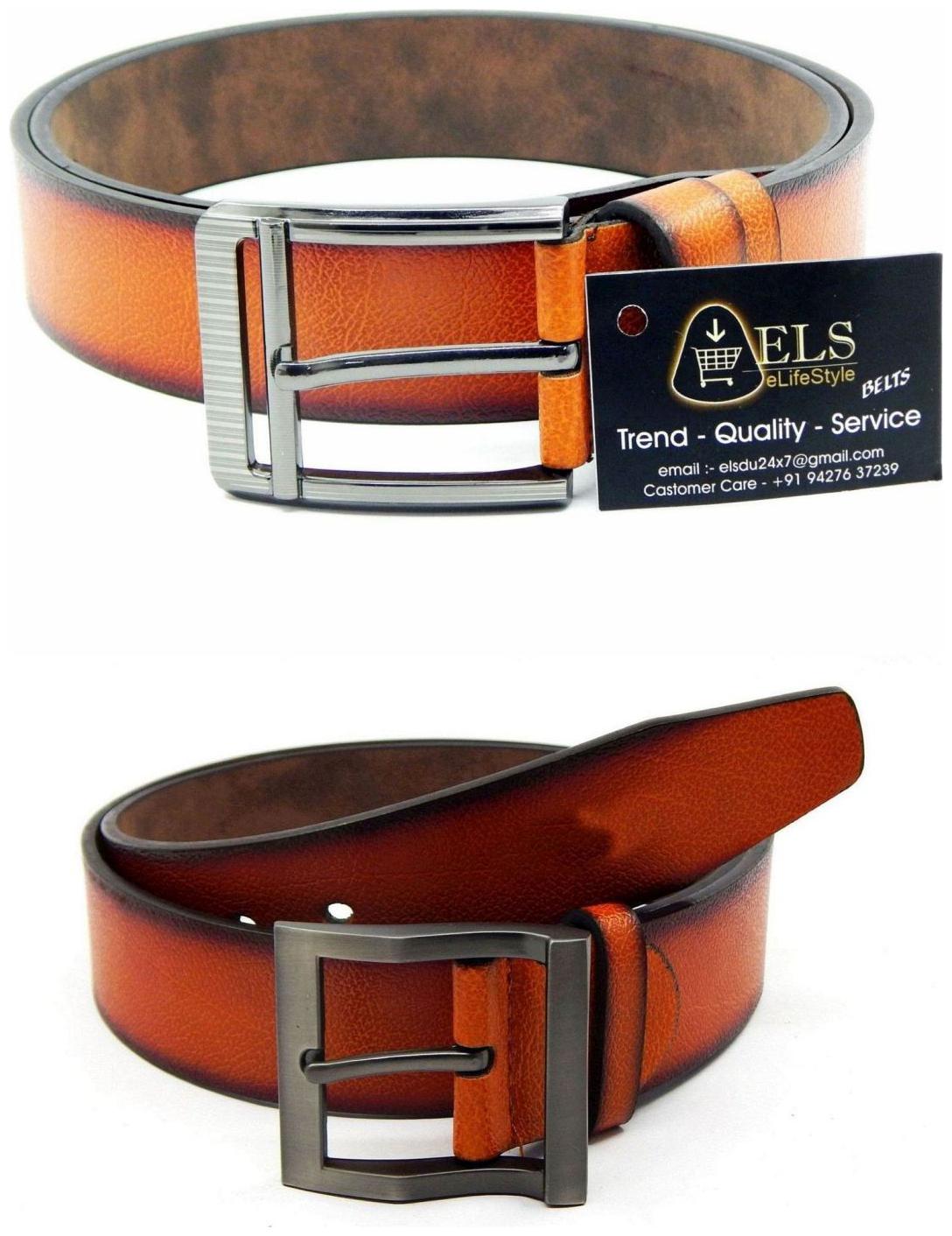 

Els Tan Synthetic Leather Belts For Men