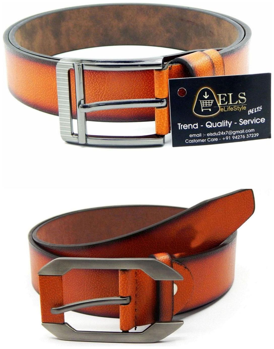 

Els Tan Synthetic Leather Belts For Men