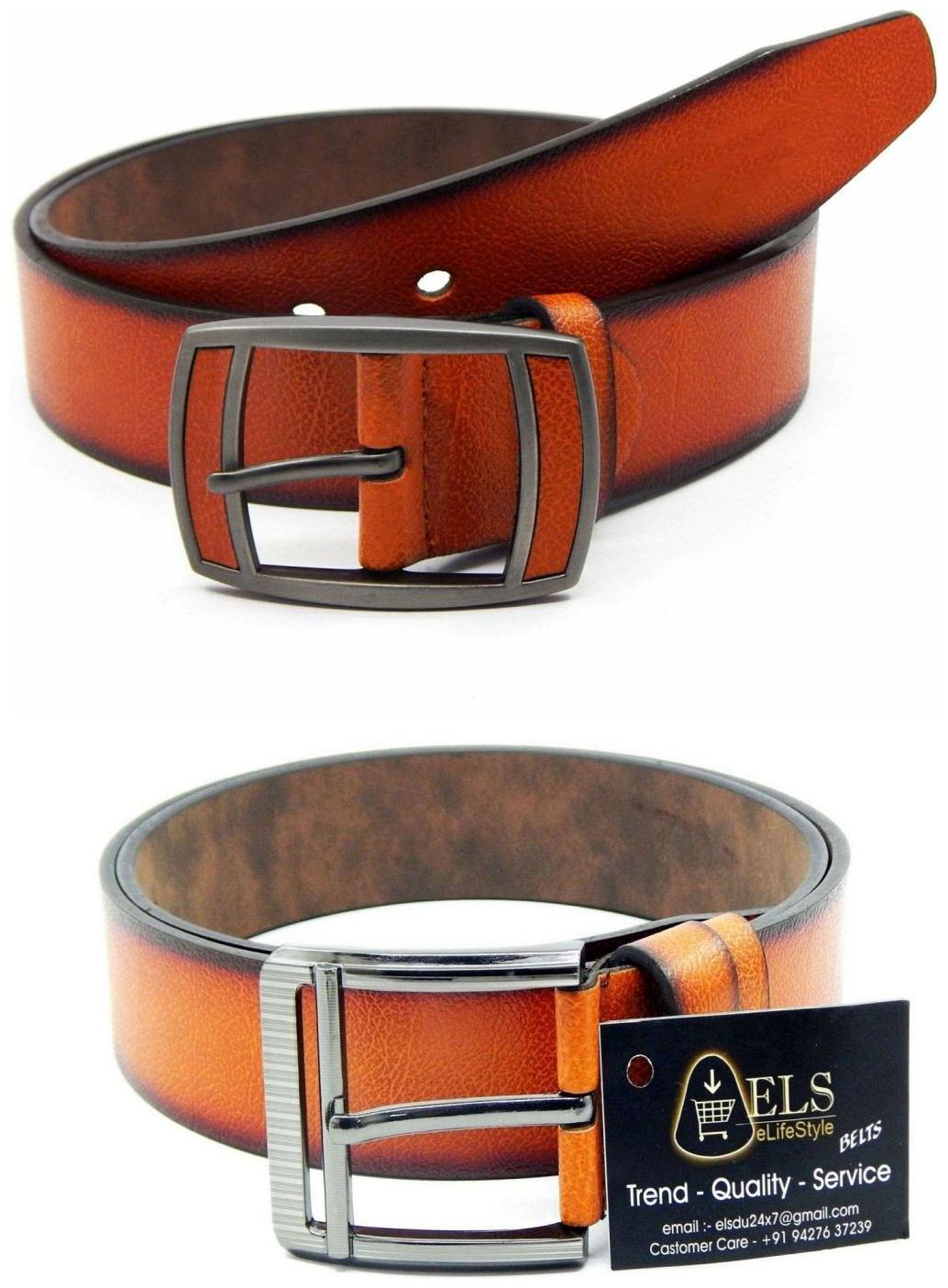 

Els Tan Synthetic Leather Belts For Men