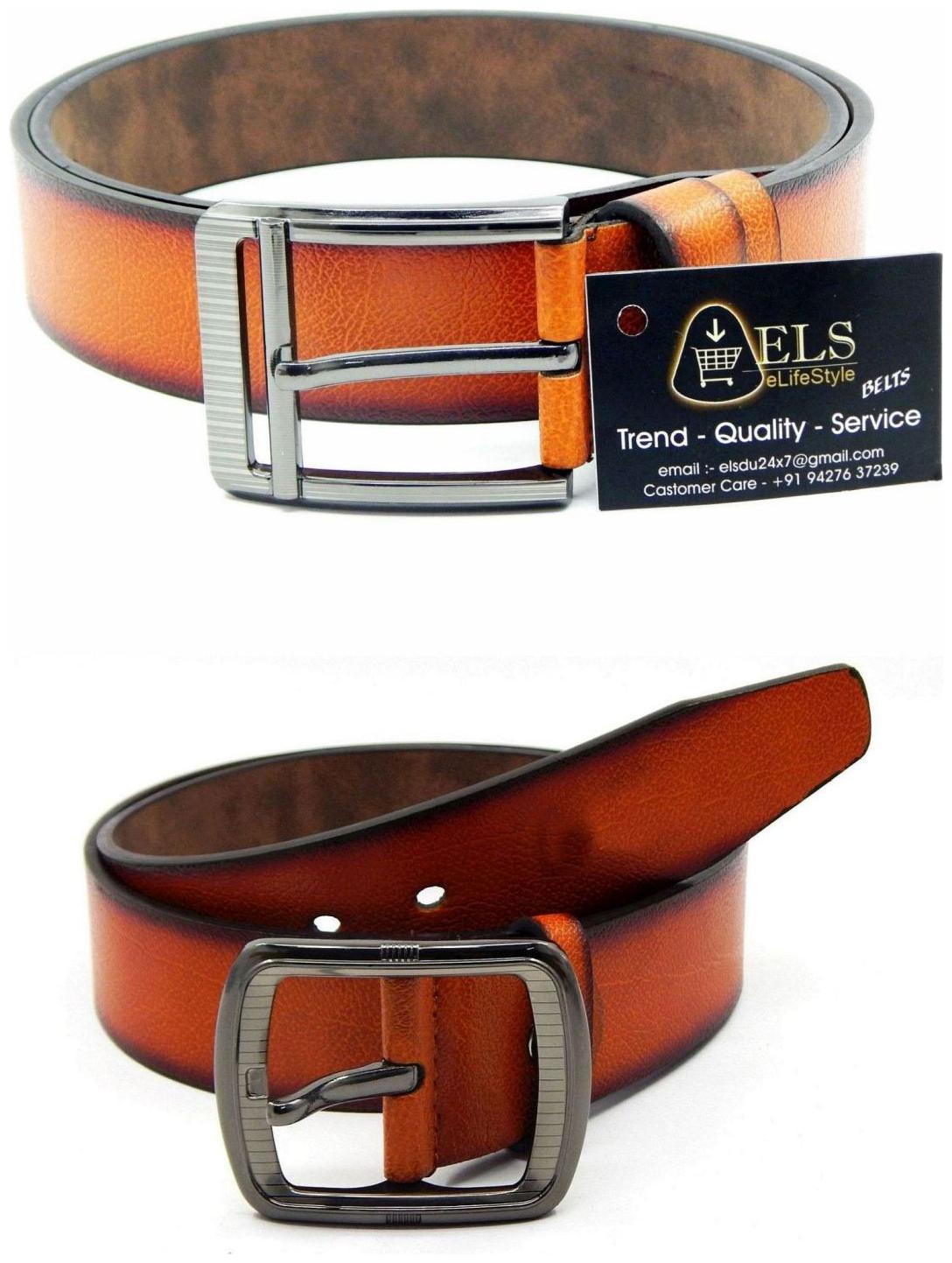 

Els Tan Synthetic Leather Belts For Men