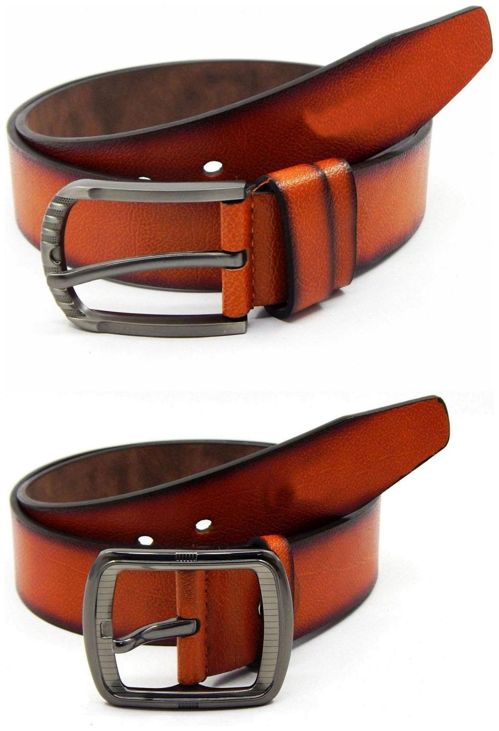 

Els Tan Synthetic Leather Belts For Men
