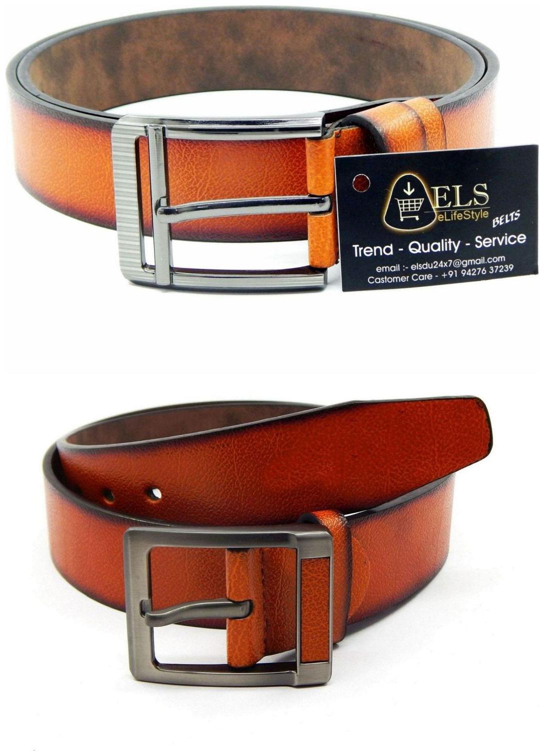 

Els Tan Synthetic Leather Belts For Men