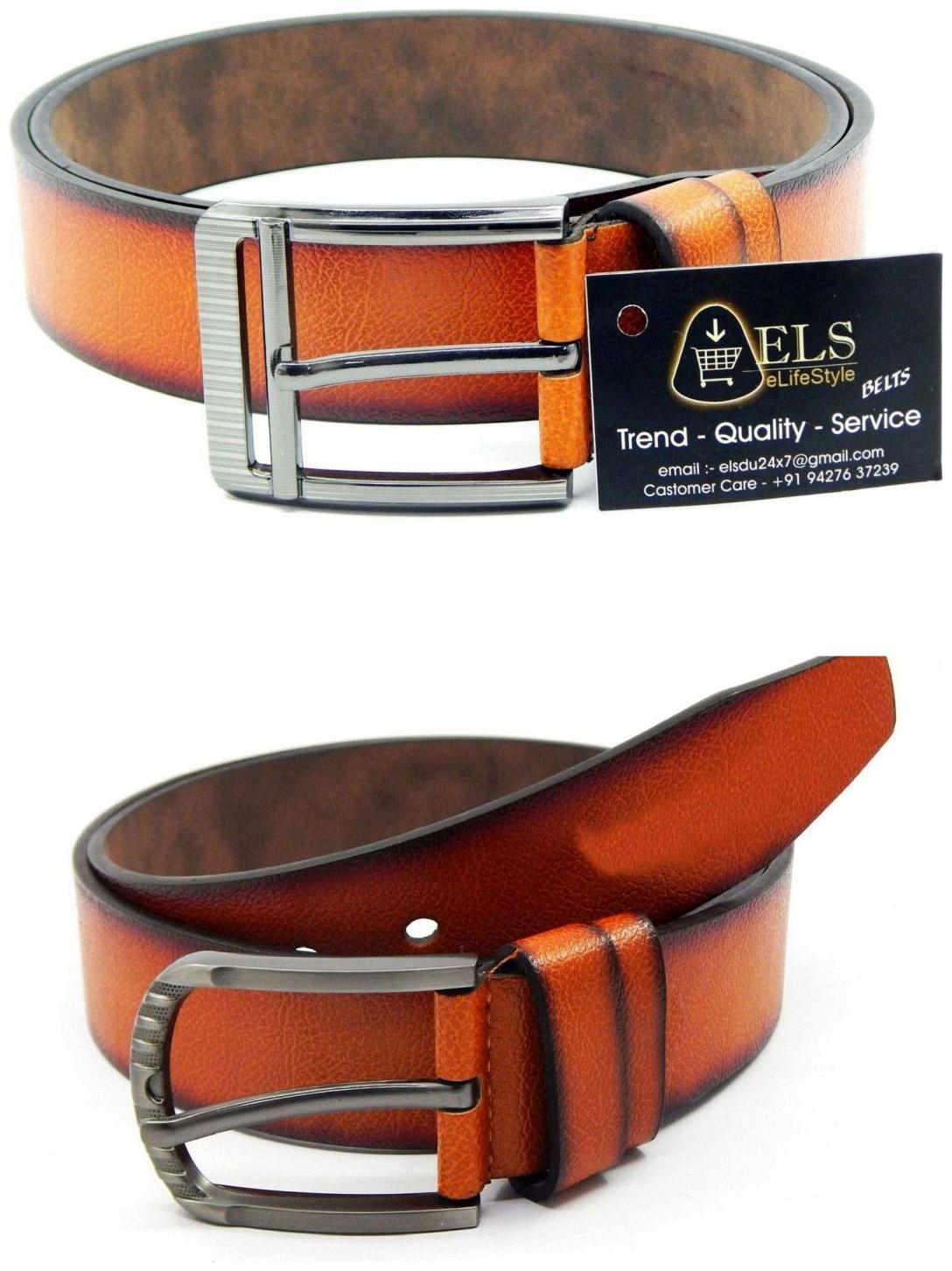 

Els Tan Synthetic Leather Belts For Men