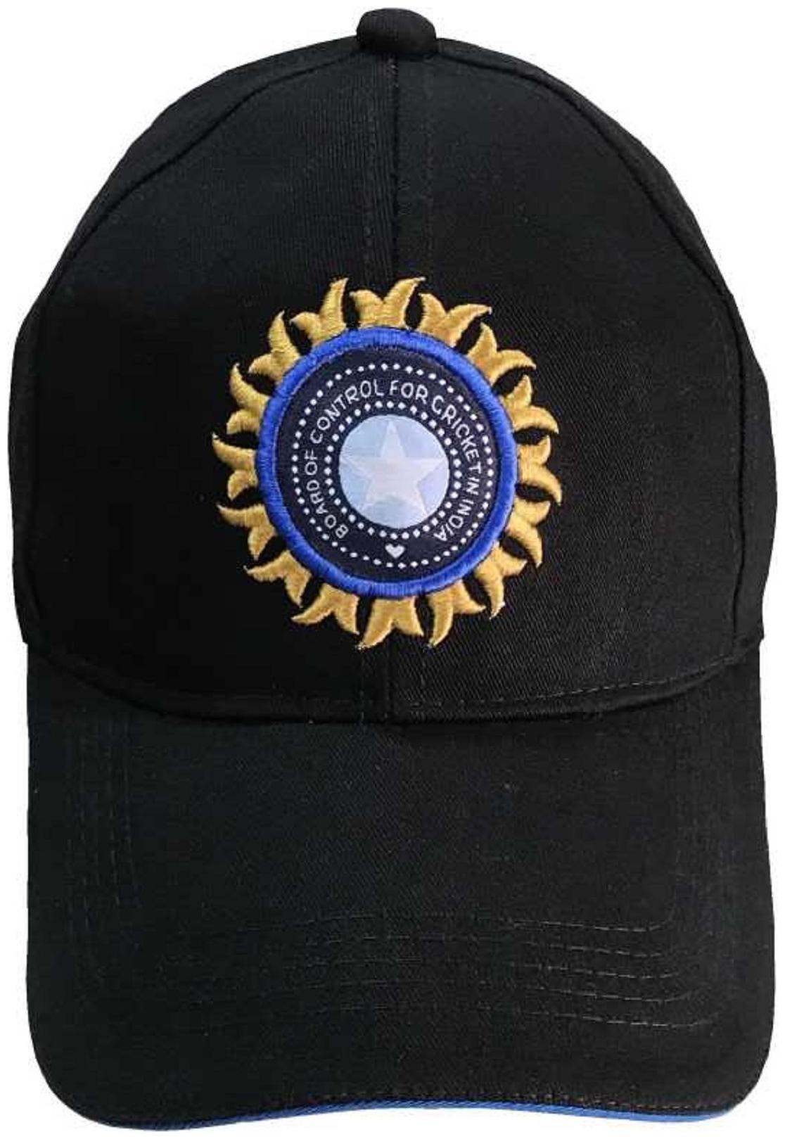 

Embroidered Cricket Team IND Casual Sportswear Baseball Cap Jet Black Design
