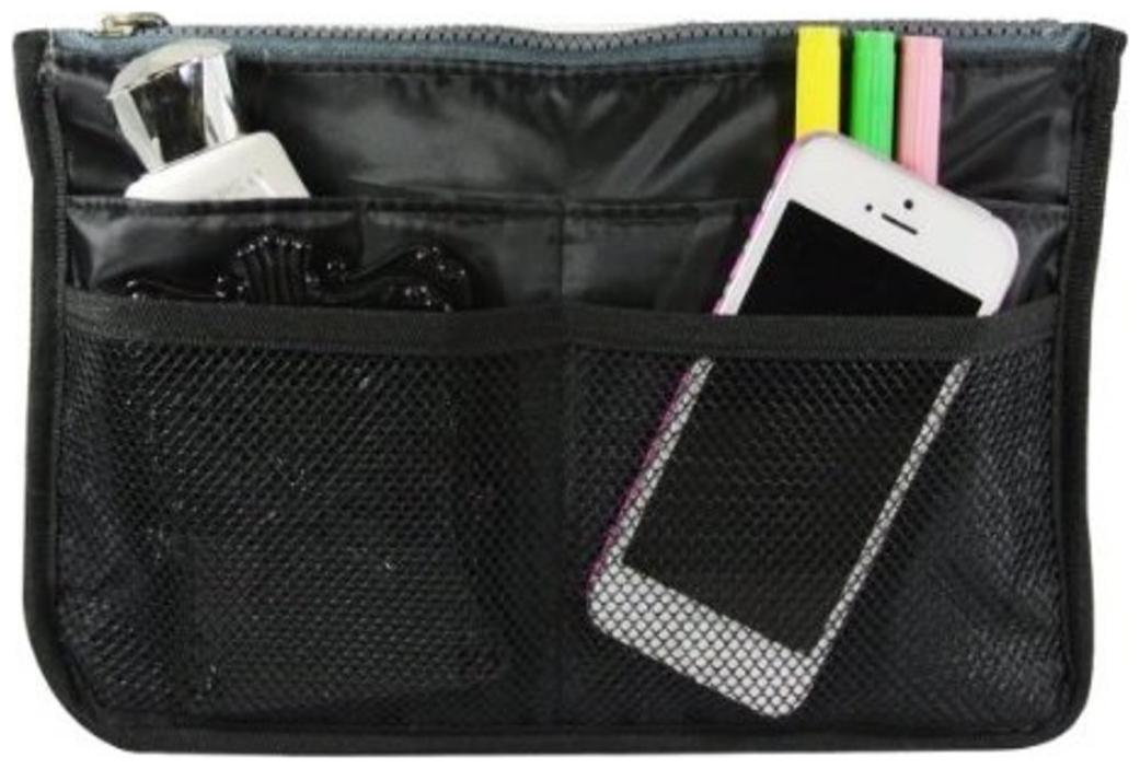 

Ergode Polyester Black Multi Pocket Organizer-Black