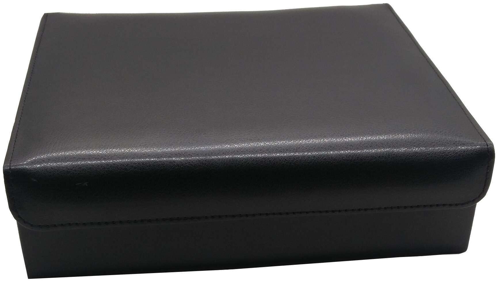 

Essart Faux Leather 8 slots Watch Box removable cushions Opaque feature Magnetic closure - Black Watch Box