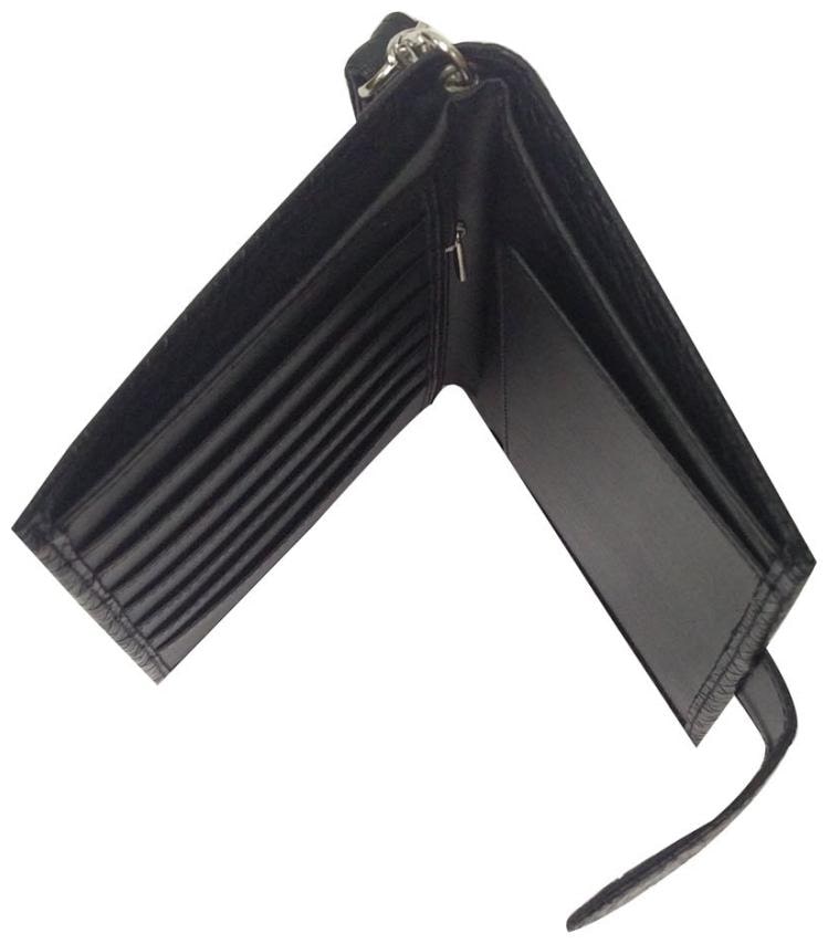

Essart PU Leather printed Passport Organsier Holder with strap - Black