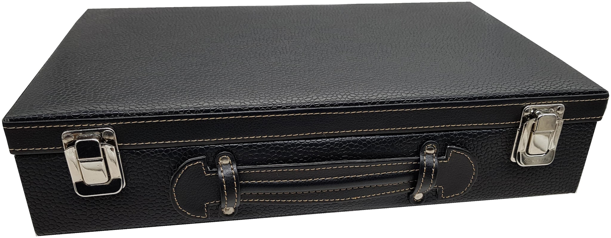 

Essart Sarvika Collection Black Faux Leather Desinger Watch Box for 12 Watches (WL-H-12-Black)