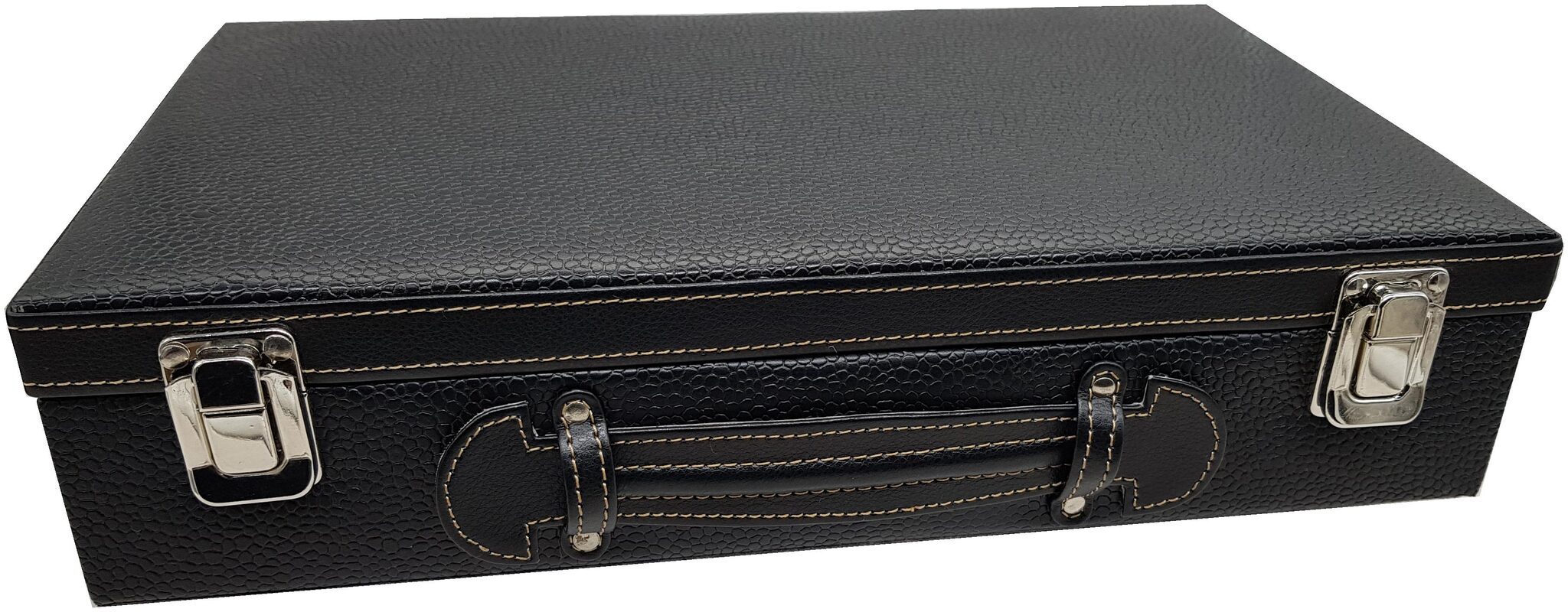 

Essart Sarvika Collection Black Faux Leather Desinger Watch Box for 12 Watches (WL-H-12-Black)