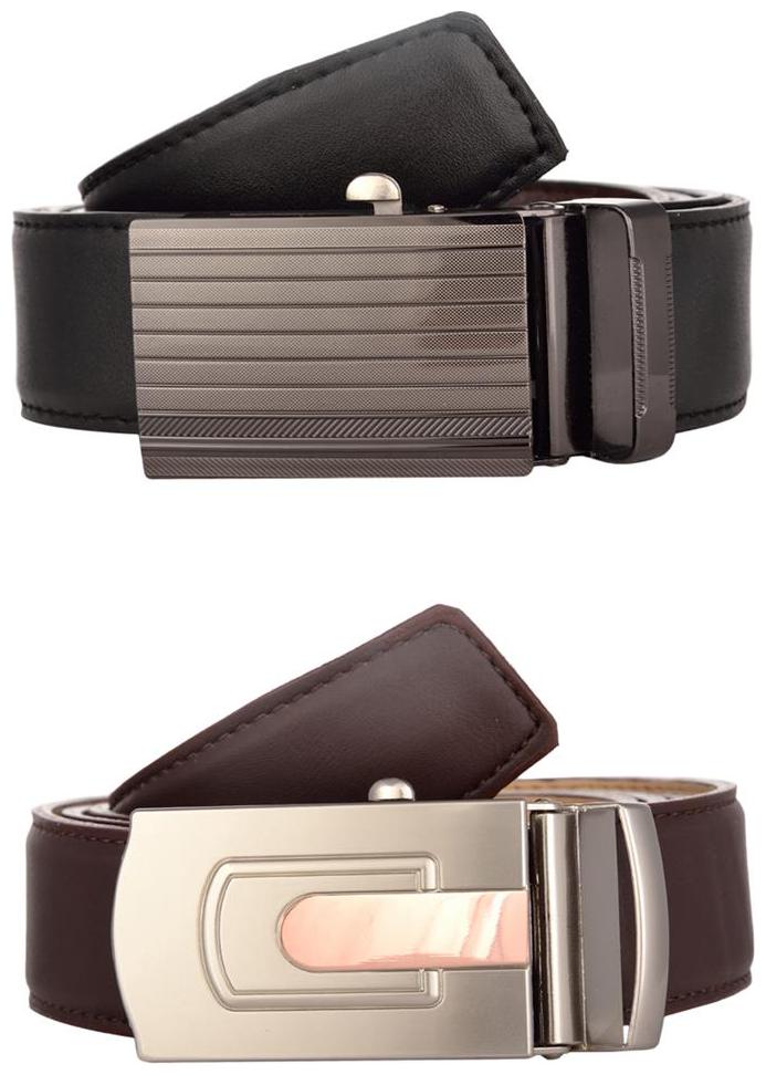 

Exotique Men s Black Brown Formal Belt Combo (EC0039MU)
