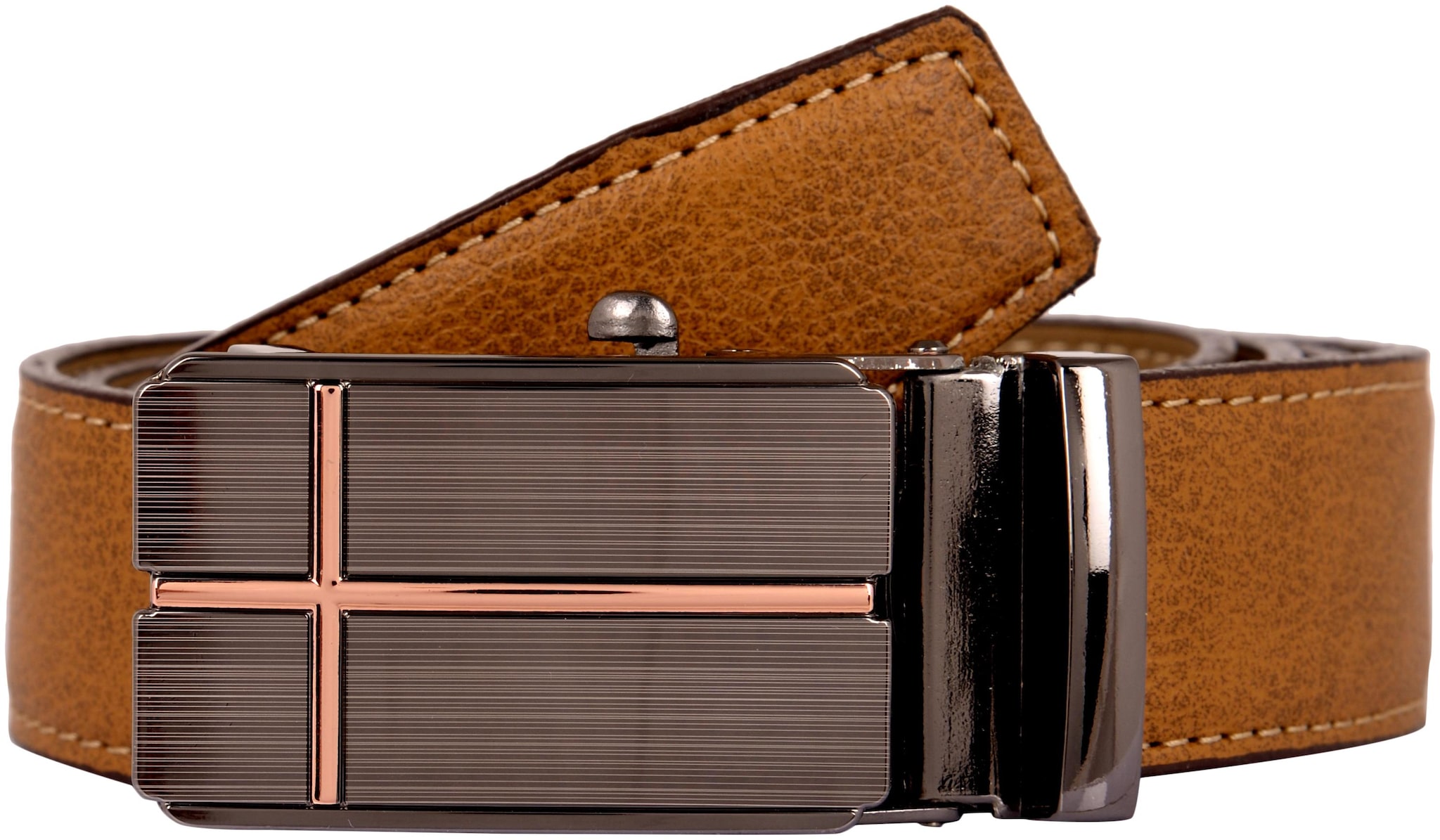 

Exotique Men Tan Casual Leather Belt (BM0061TN)