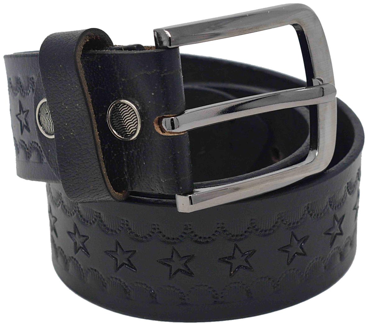 

Exotique Men s Black Casual Leather Belt (BM0093BK)-XL