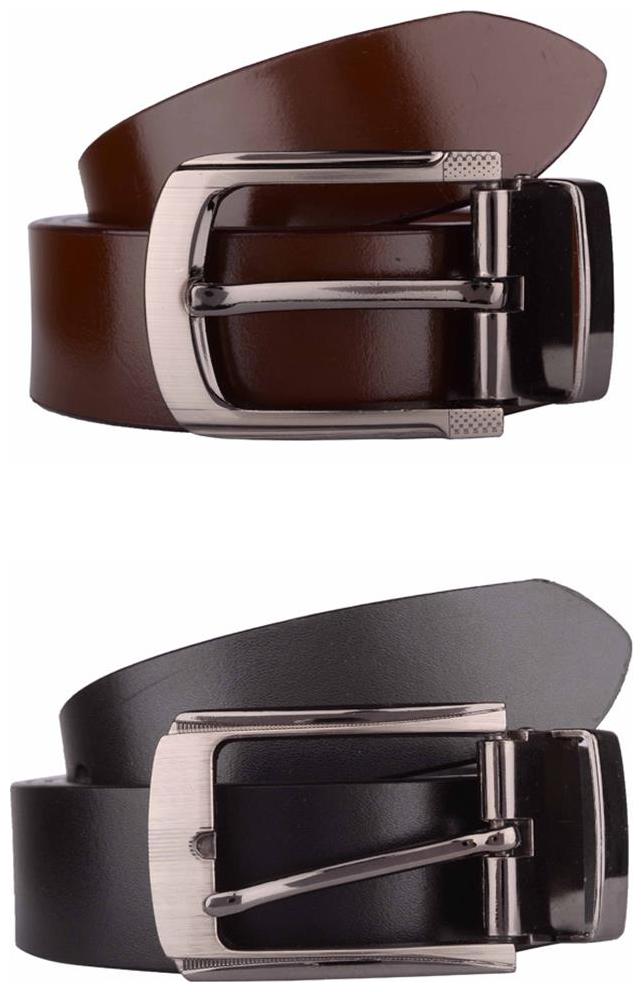 

Exotique Men s Black Brown Formal Belt Combo (EC0007)