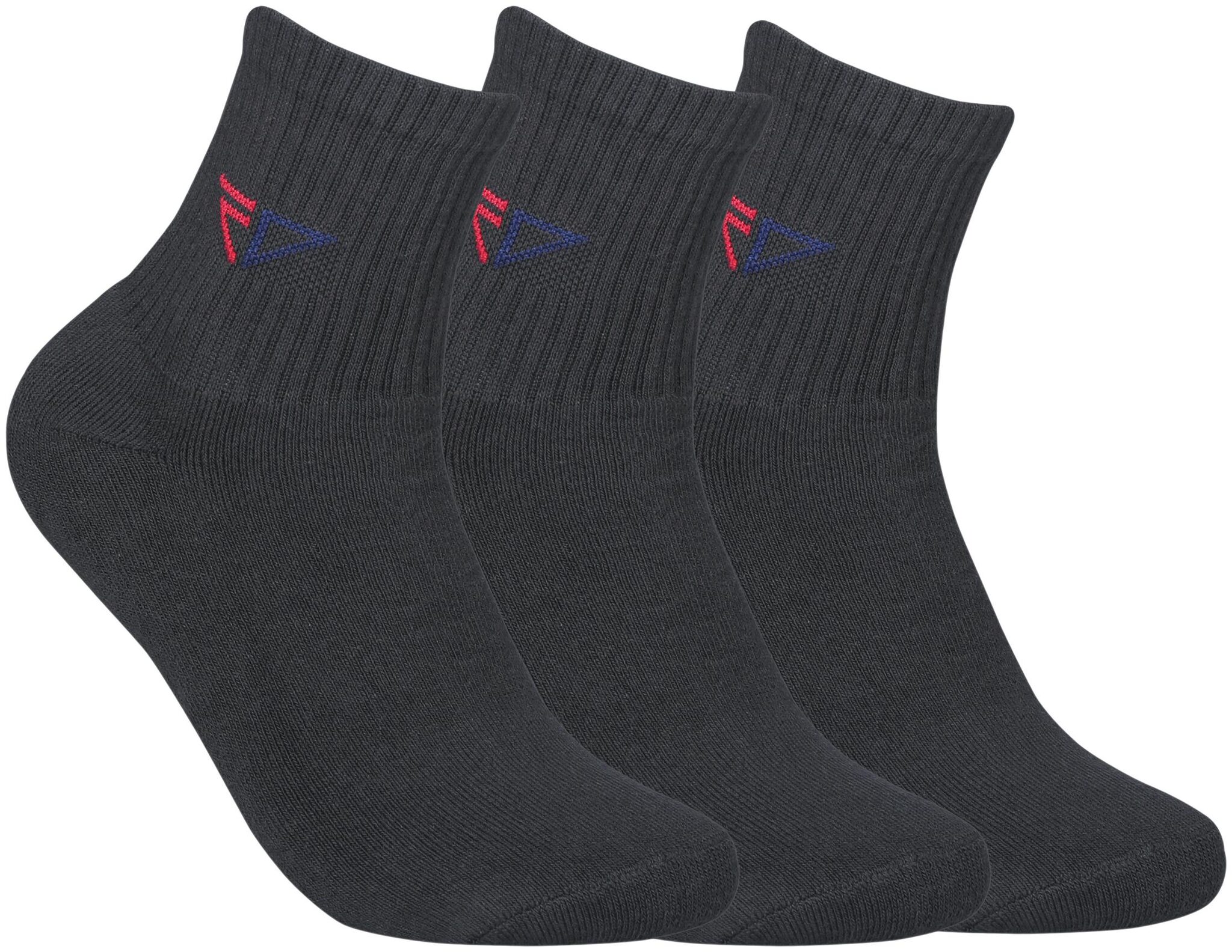 

FABDON Black Cotton Crew length socks ( Pack of 3 )