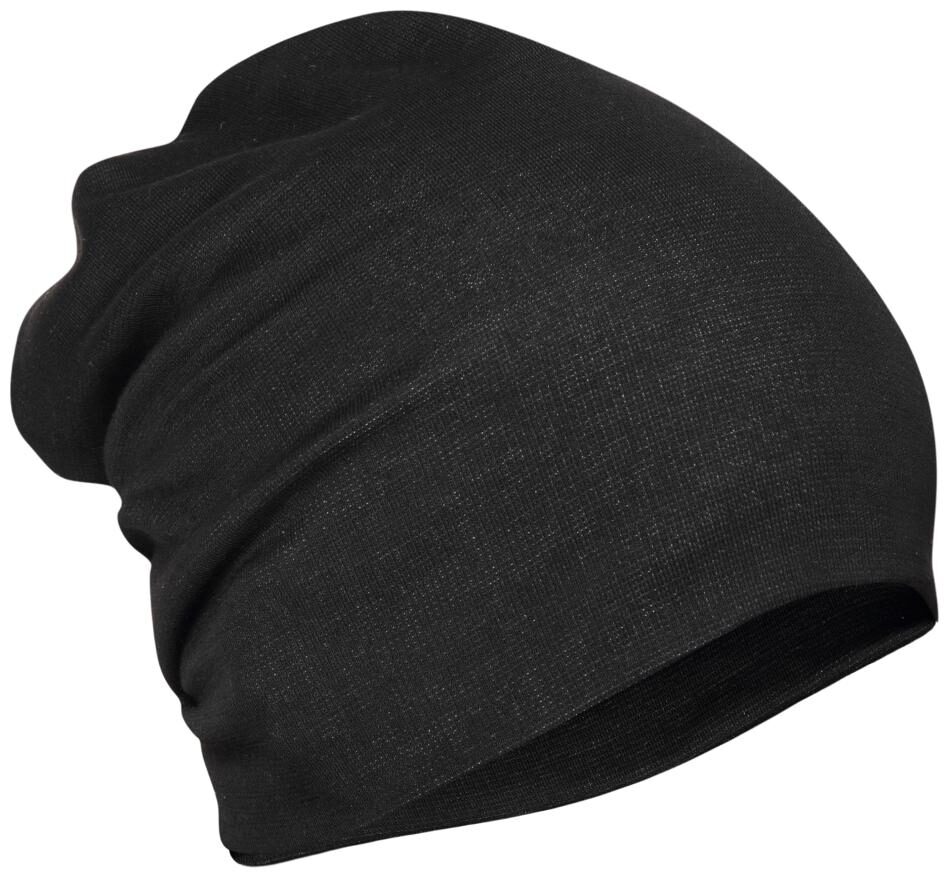 

Fabseasons Black Cotton Slouchy Beanie Cap