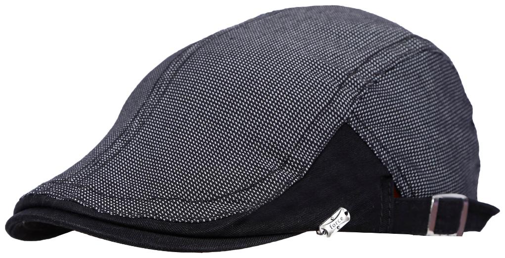 

FabSeasons Black 100 Cotton Golf Flat Cap with adjustable size strap