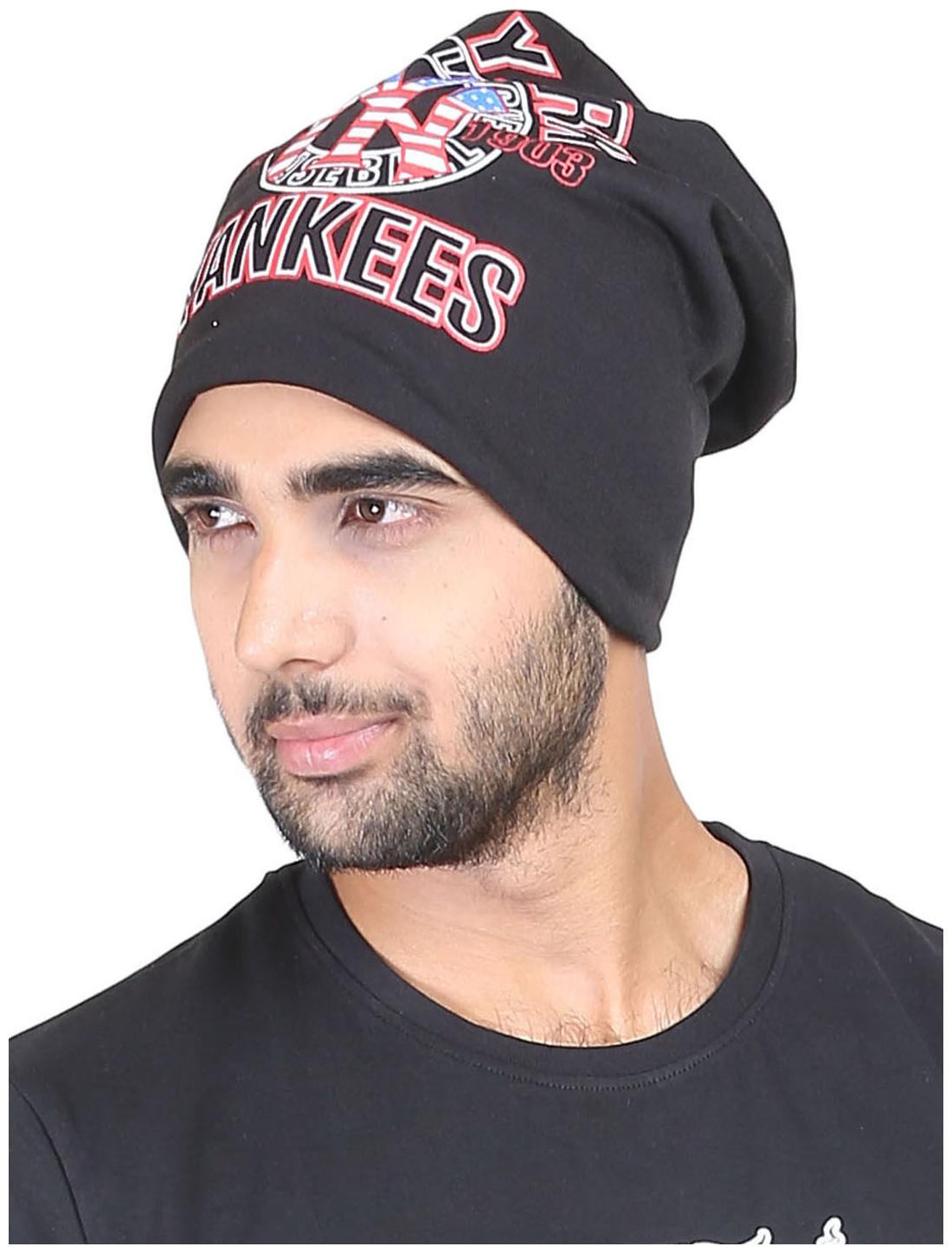 

Fabseasons Black Cotton Headwrap