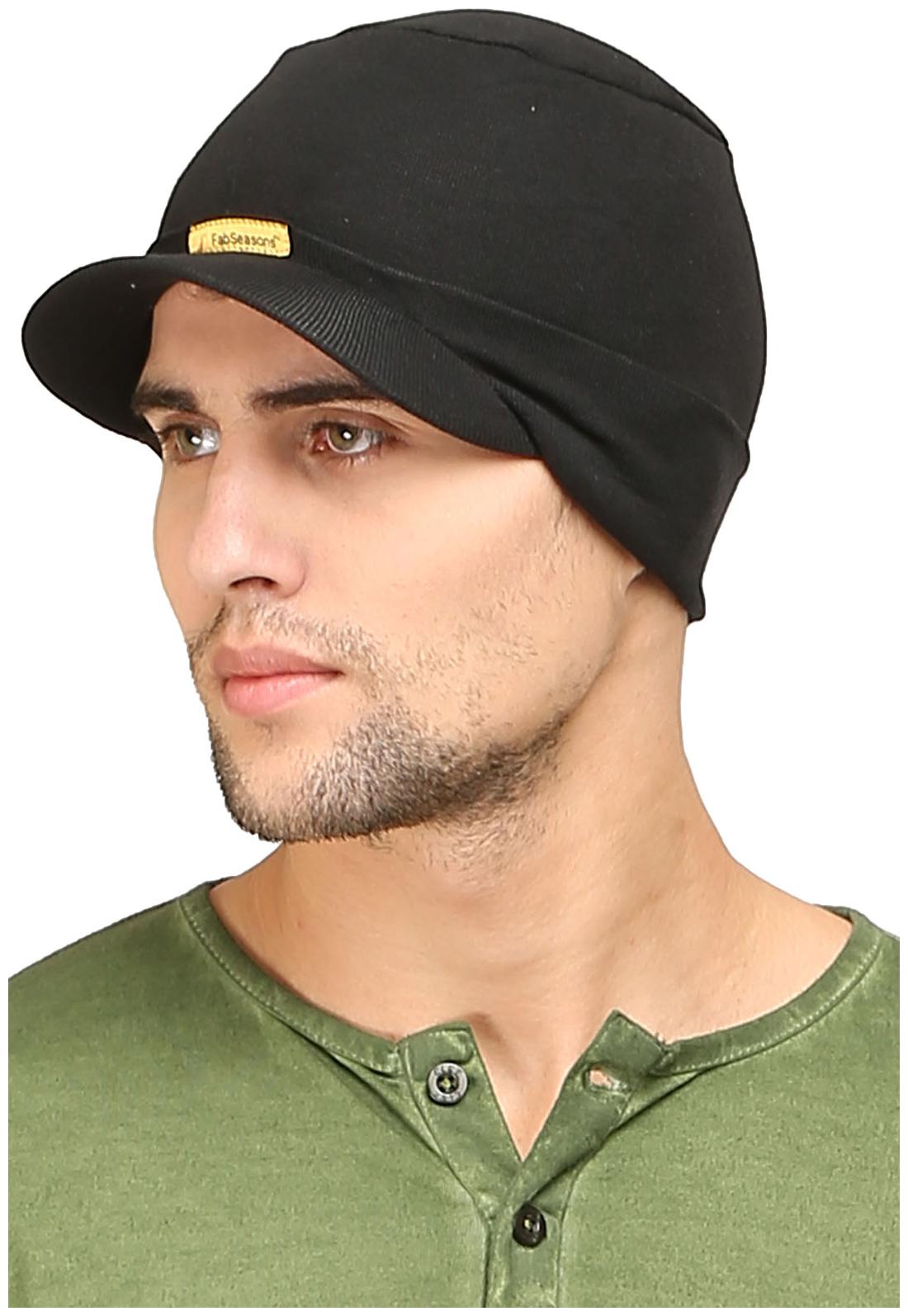

Fabseasons Black Cotton Headwrap