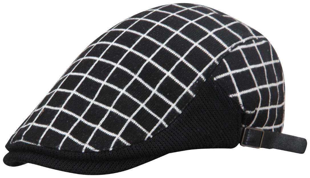 

FabSeasons Checkered Unisex Golf Flat Cap with Adjustable straps at side