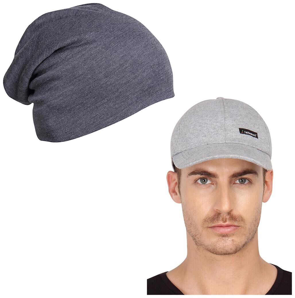 

FabSeasons Combo Pack of 2 Beanie Cap and Baseball Cap for all year and seasons