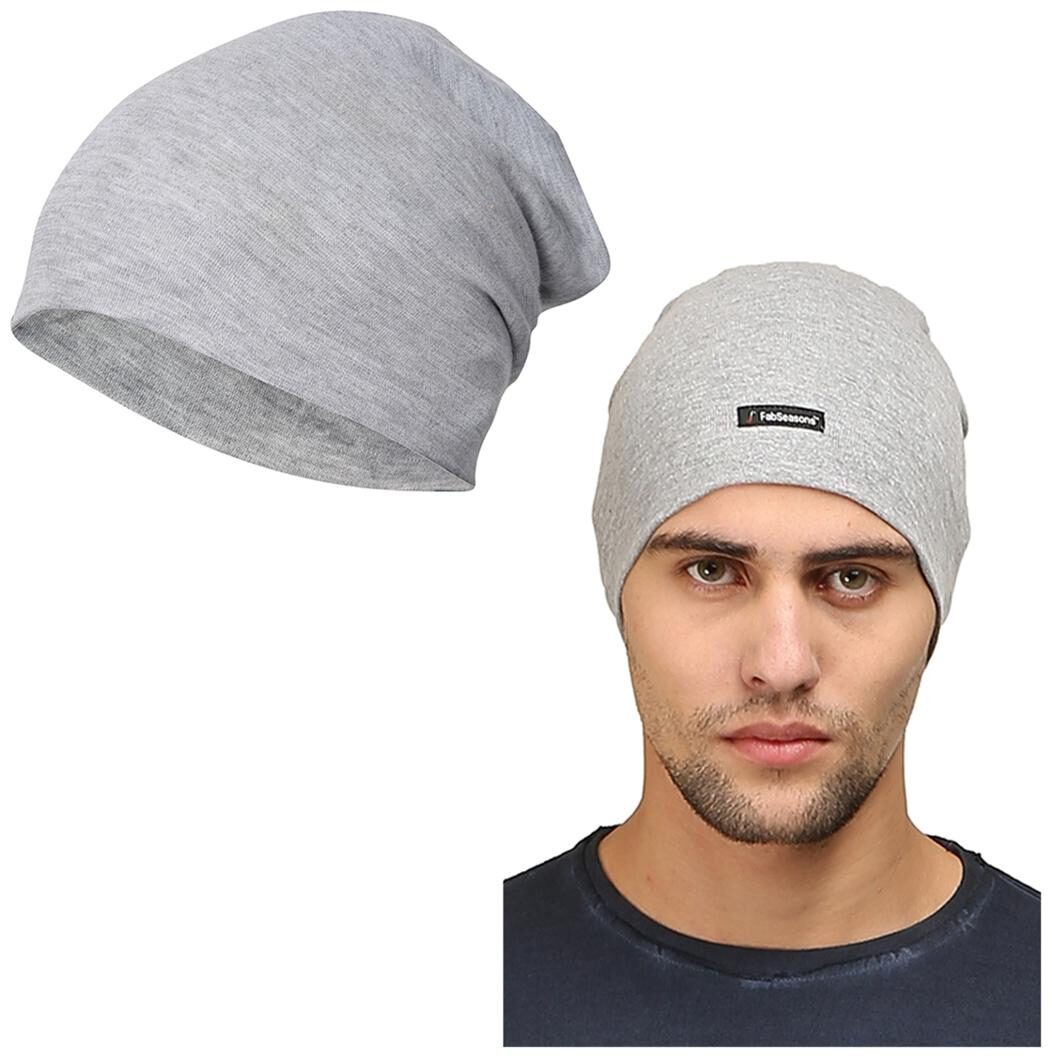

FabSeasons Combo Pack of 2 Skull cap and Beanie Cap of Cotton
