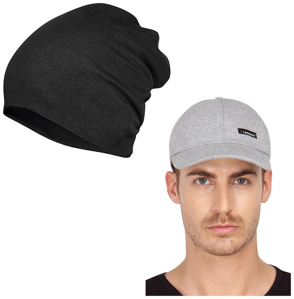 

FabSeasons Combo Pack of 2 Beanie Cap and Baseball Cap for all year and seasons