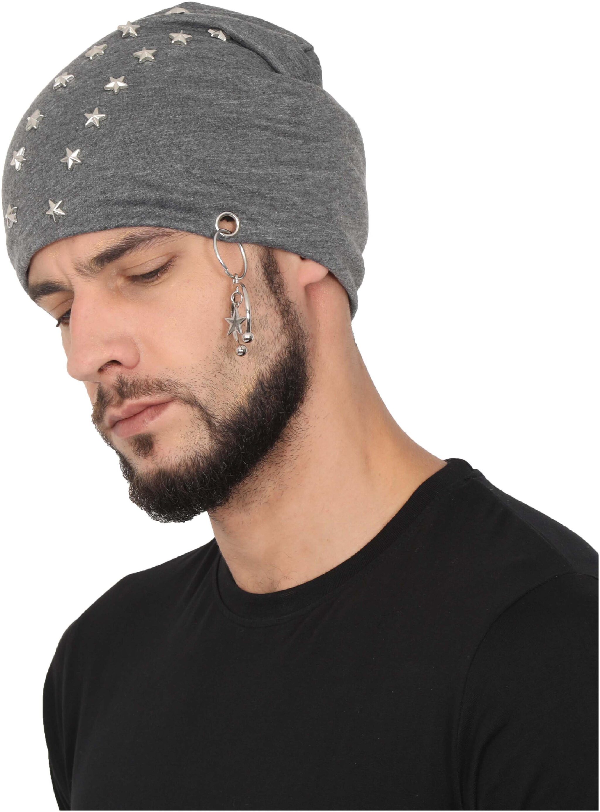 

FabSeasons Cotton Beanie with stud accessories and Faux fur lining on the inner for winters