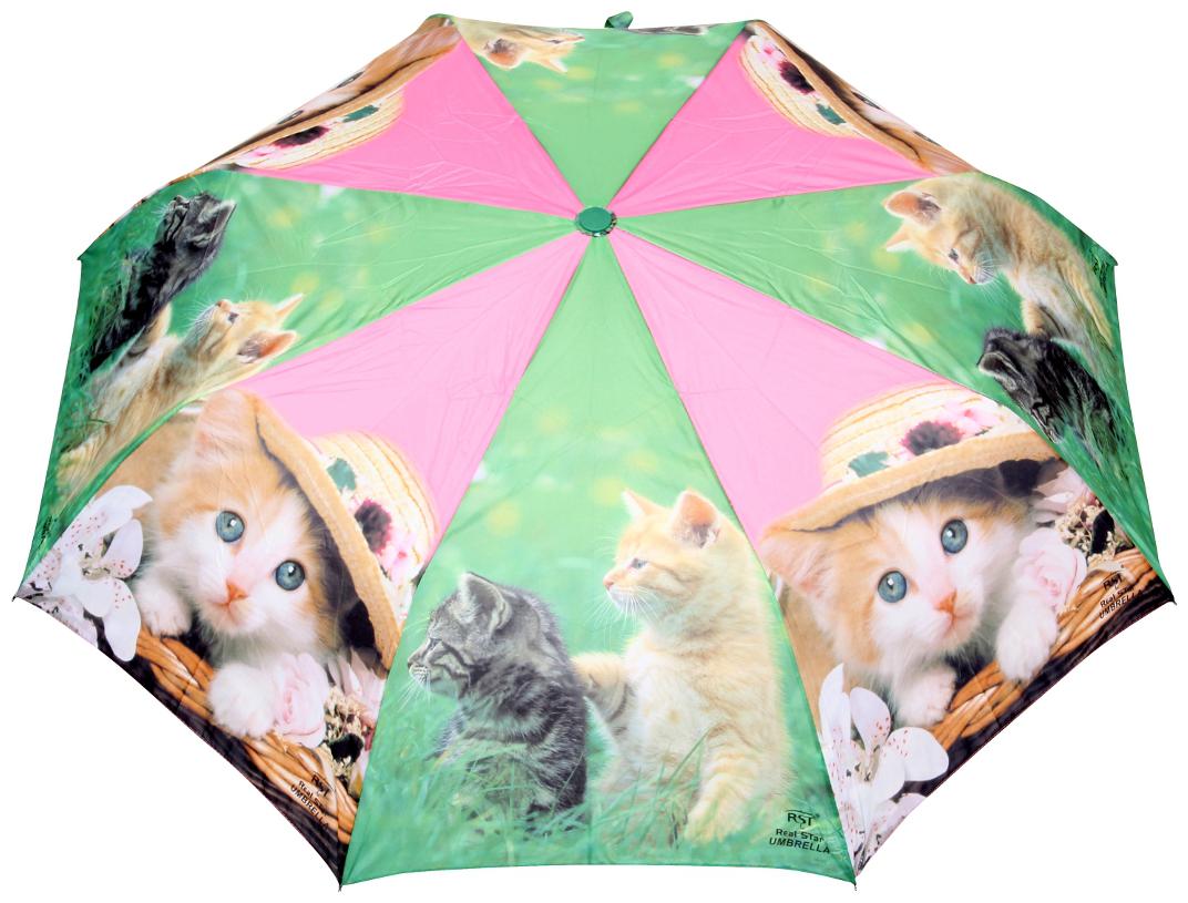 

FabSeasons Cute Cats and Kittens Teddy Print 3 fold Umbrella for Rains and all Seasons