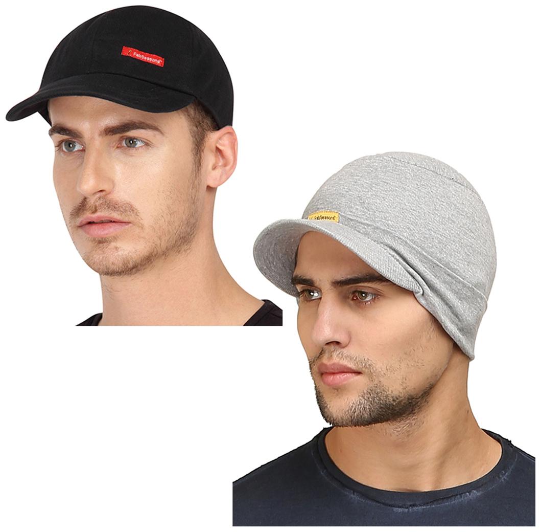 

FabSeasons Combo Pack of 2 Skull Cap and Baseball Cap for all year and seasons