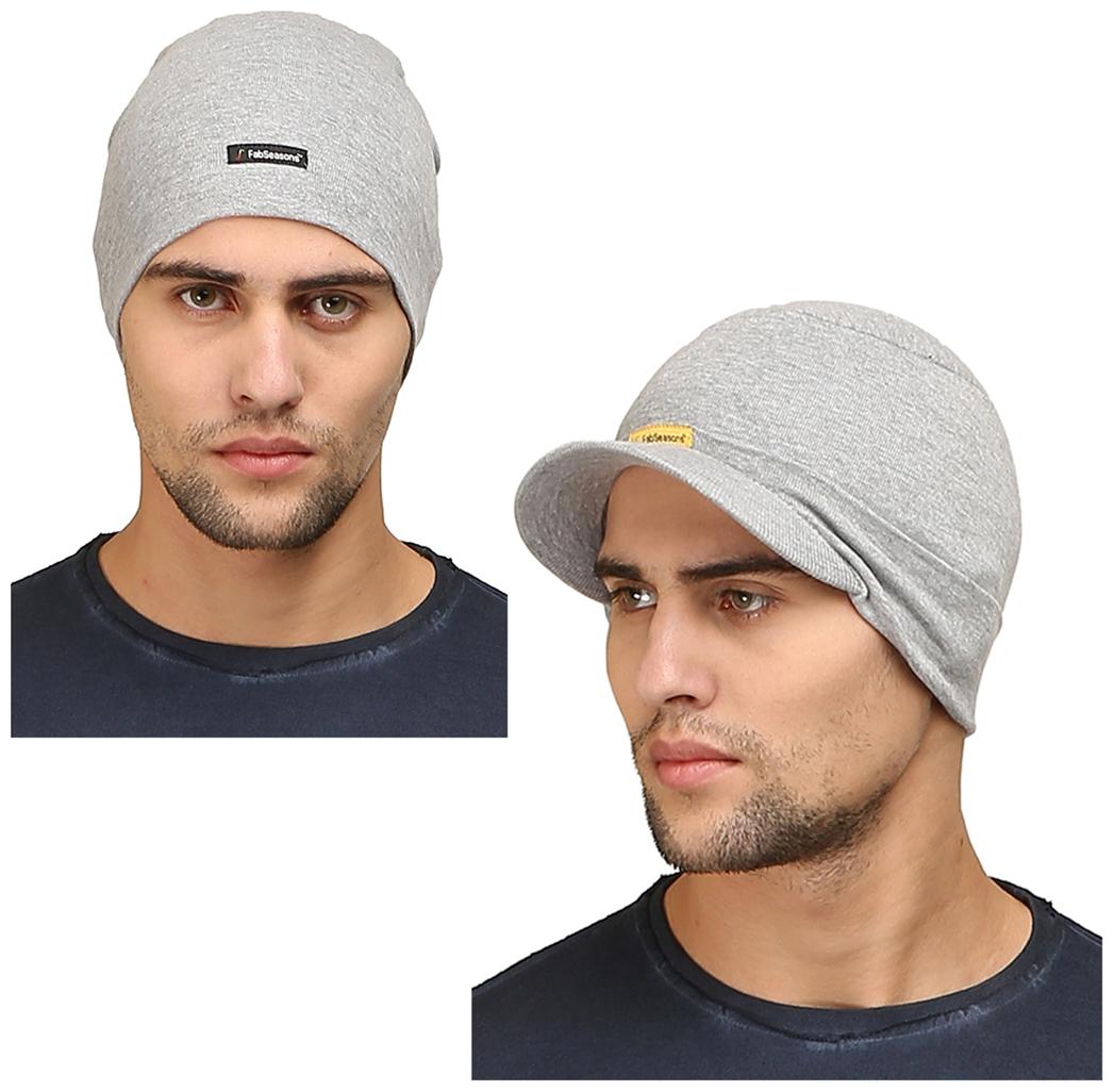 

FabSeasons Cotton Skull Cap Combo Pack of 2