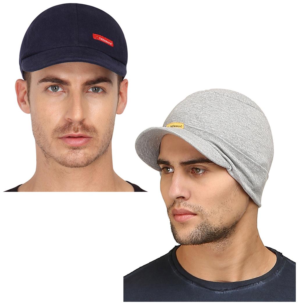 

FabSeasons Combo Pack of 2 Skull Cap and Baseball Cap for all year and seasons