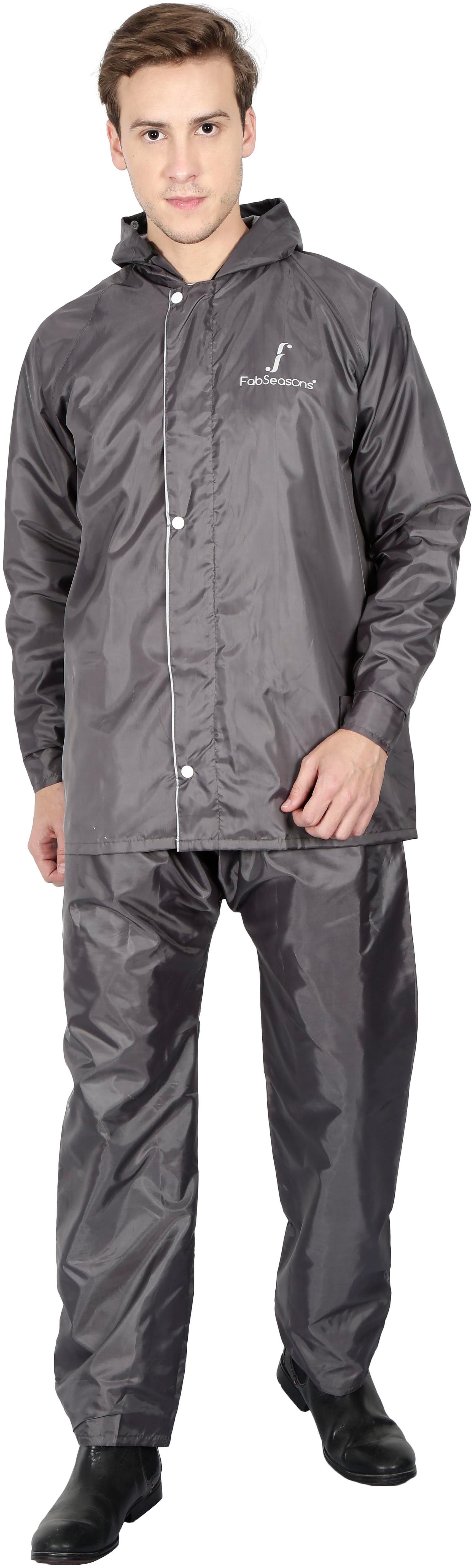 

Fabseasons Men Nylon Grey Rain Suit ( Xl Pack of 2 )