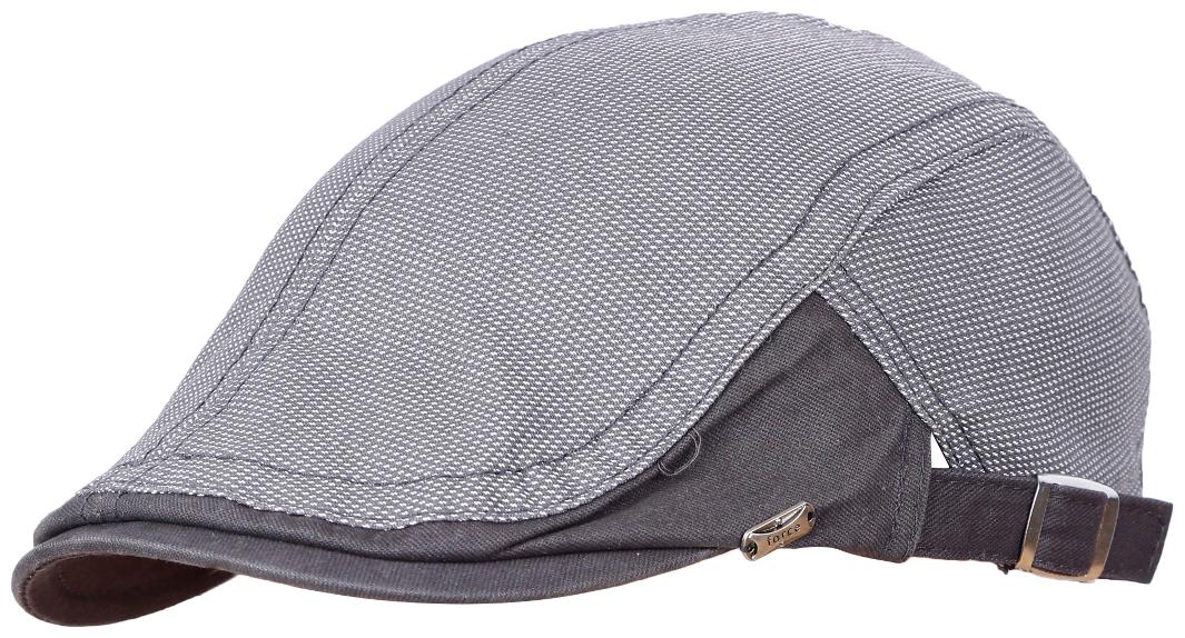 

FabSeasons Gray 100 Cotton Golf Flat Cap with adjustable size strap