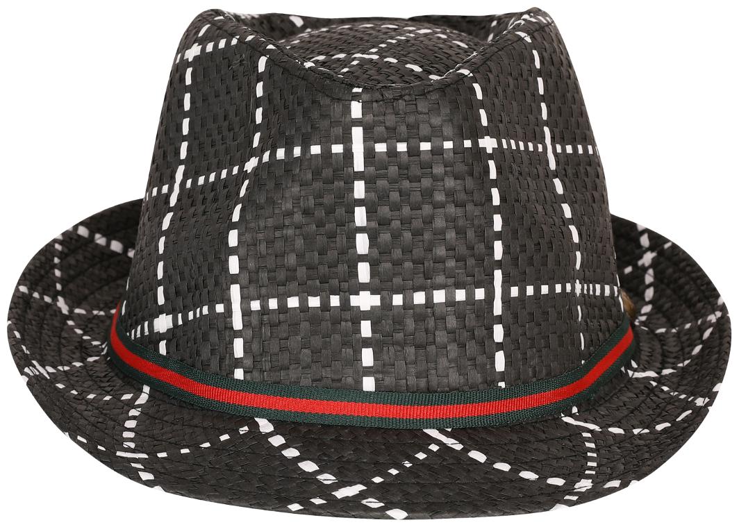 

FabSeasons Paper Made Black Checkered Fedora Hat Cap