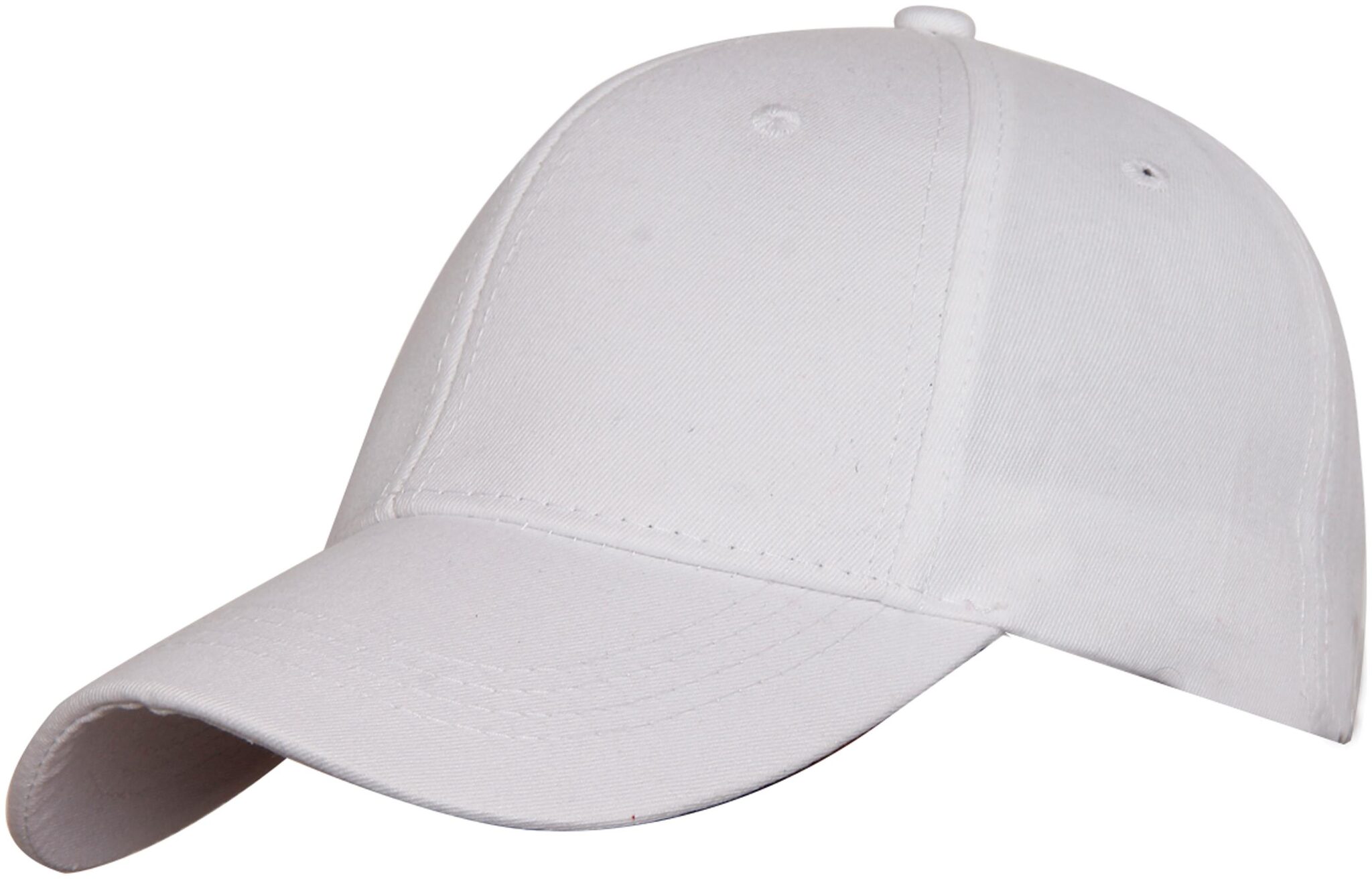 

FabSeasons Solid Plain White Cotton Unisex Free Size with Adjustable Buckle Baseball Summer Cap Hat