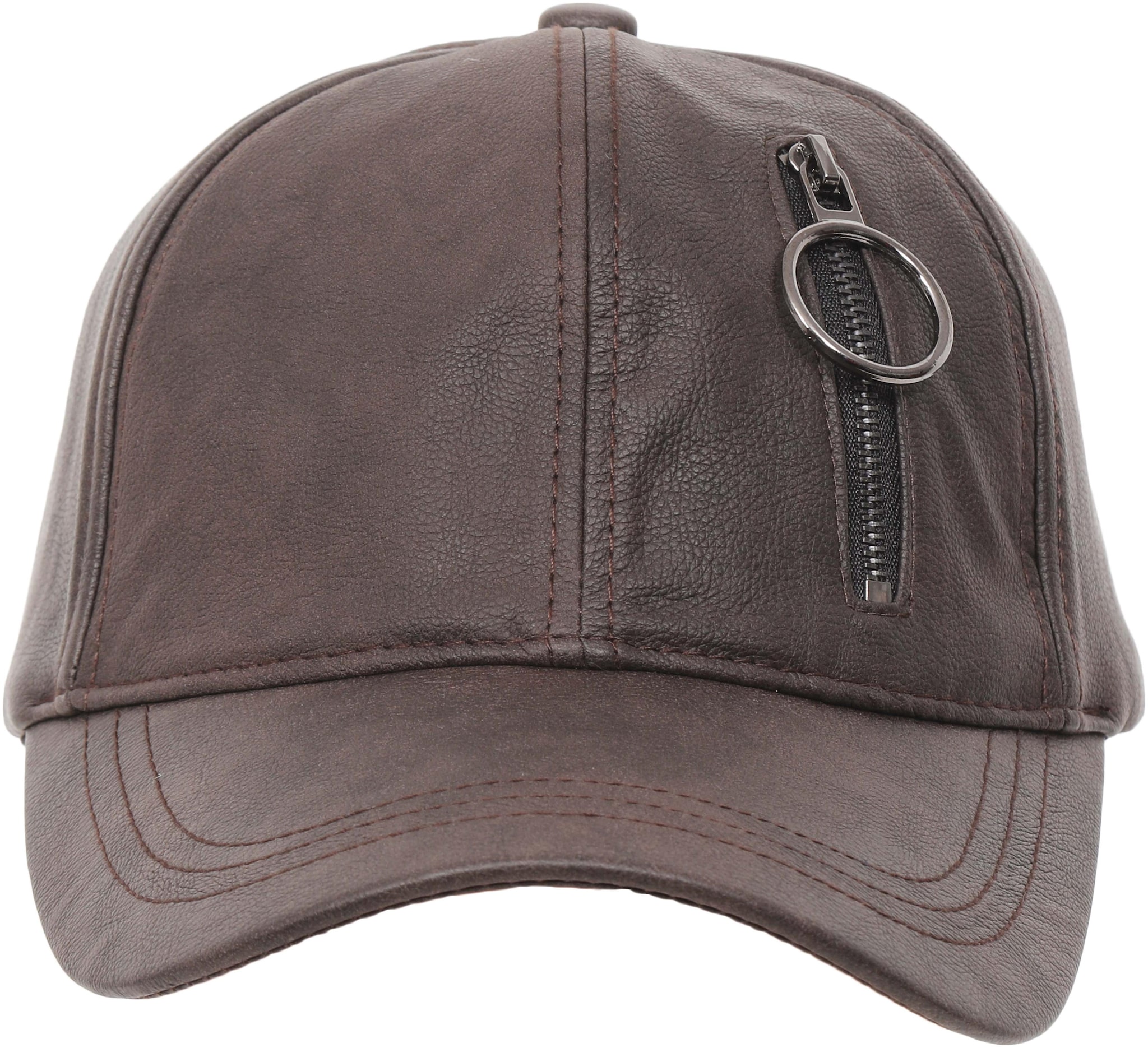 

FabSeasons Solid Casual Leather like PU unisex Baseball Cap Hat with Adjustable Buckle