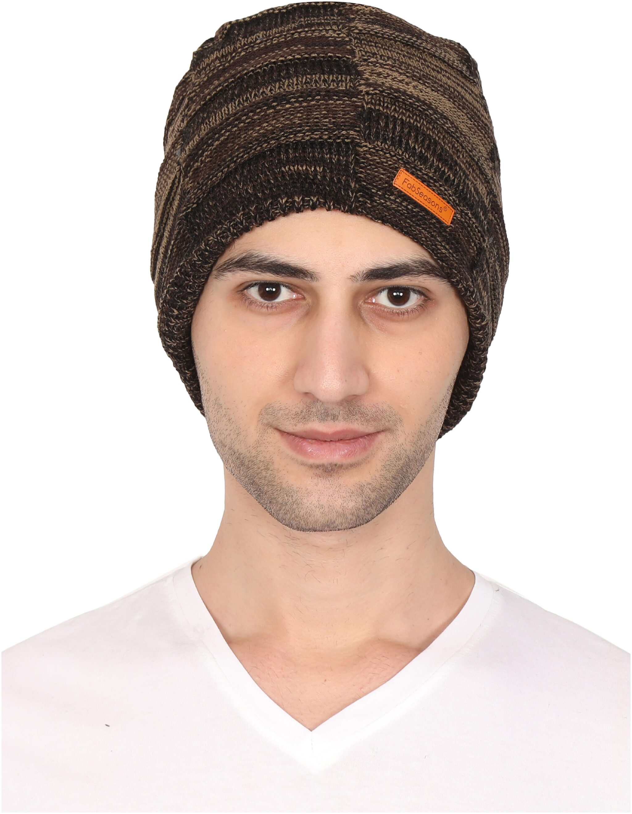 

FabSeasons Unisex Acrylic Woolen Winter Beanie skull cap with faux fur lining