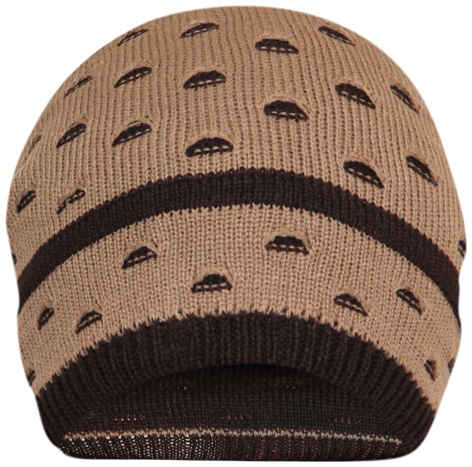 

Fabseasons Unisex Brown Acrylic Woolen Slouchy Beanie And Skull Cap For Winters