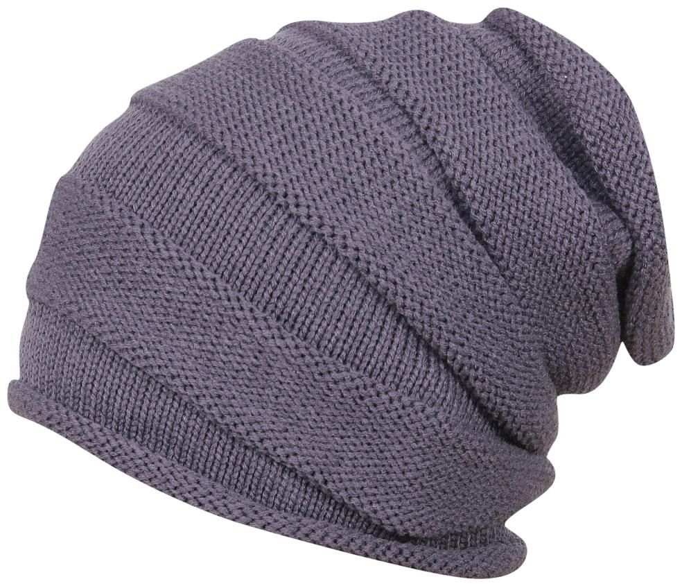 

Fabseasons Unisex Grey Acrylic Woolen Slouchy Beanie And Skull Cap For Winters