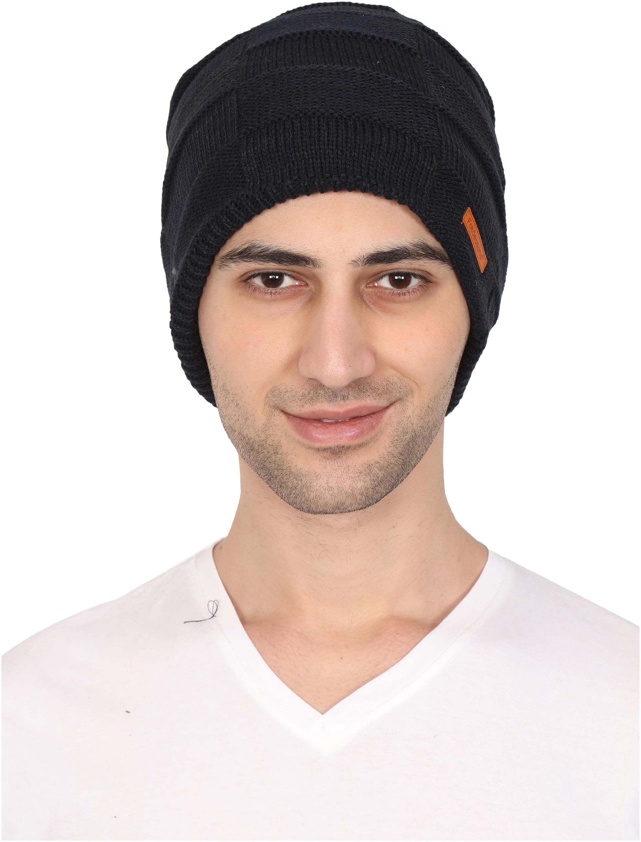 

FabSeasons Unisex Acrylic Woolen Winter Beanie skull cap with faux fur lining