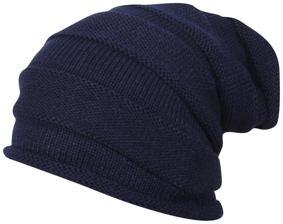 

Fabseasons Unisex Blue Acrylic Woolen Slouchy Beanie And Skull Cap For Winters